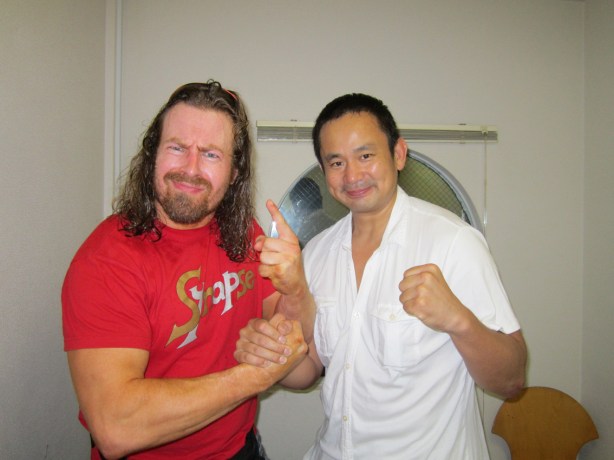 A show of respect between WNC Champ Nishimura and myself after our match.