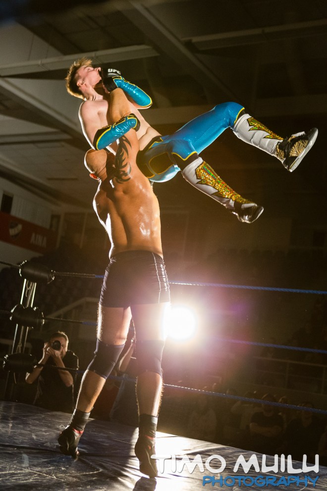 The Beast knocked out rookie Make Smooth at Talvisota with this chokeslam.