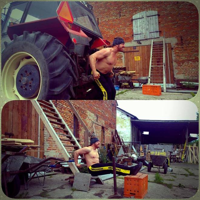 Training like Sylvester Stallone in Rocky IV, only this time I am in Poland!