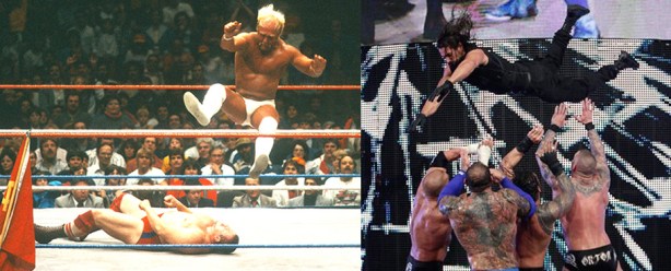 Hulk Hogan didn't have to do nearly as much as Seth Rollins for an equal response.