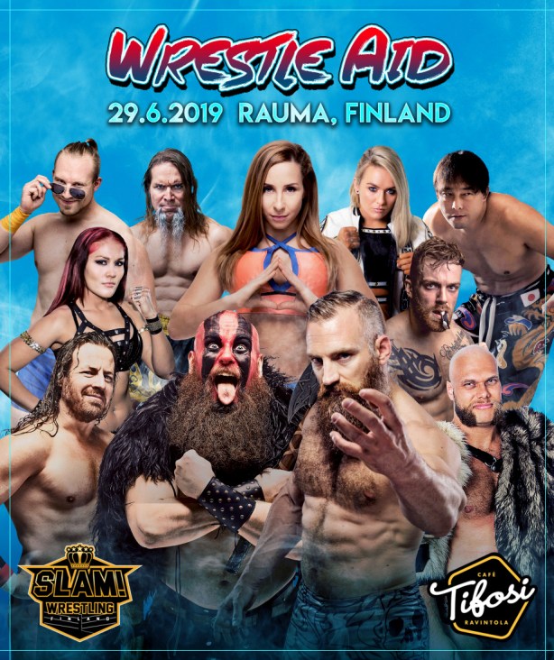 Wrestle Aid poster SLAM Wrestling Finland