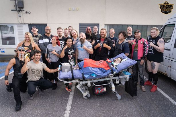 Wrestle Aid wrestlers with Riku